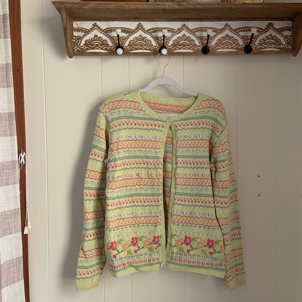 Vintage Multi-Color Knit Cardigan